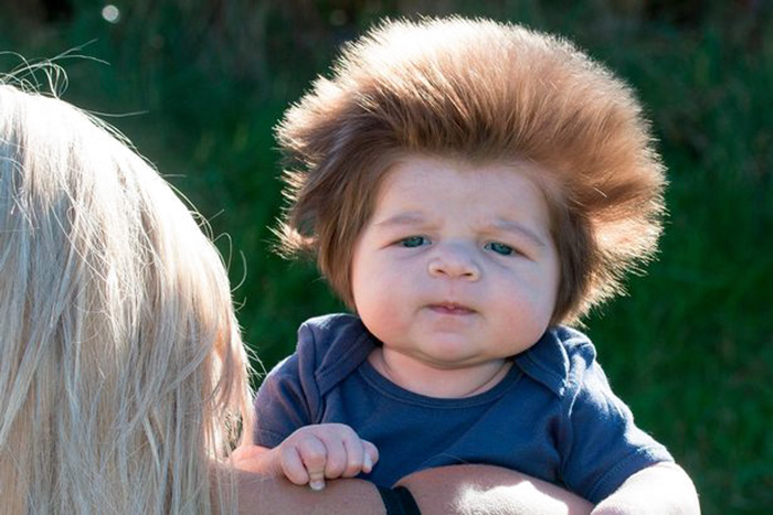 Meet 2-Month-Old Baby With The Craziest Bouffant Hair Ever Meet 2-Month-Old Baby With The Craziest Bouffant Hair Ever