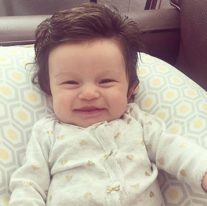 Meet 2-Month-Old Baby With The Craziest Bouffant Hair Ever Meet 2-Month-Old Baby With The Craziest Bouffant Hair Ever
