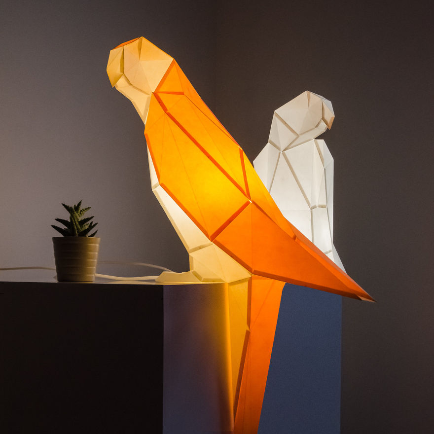 Origami-Inspired Animal Lamps That We Create From Paper Origami-Inspired Animal Lamps That We Create From Paper