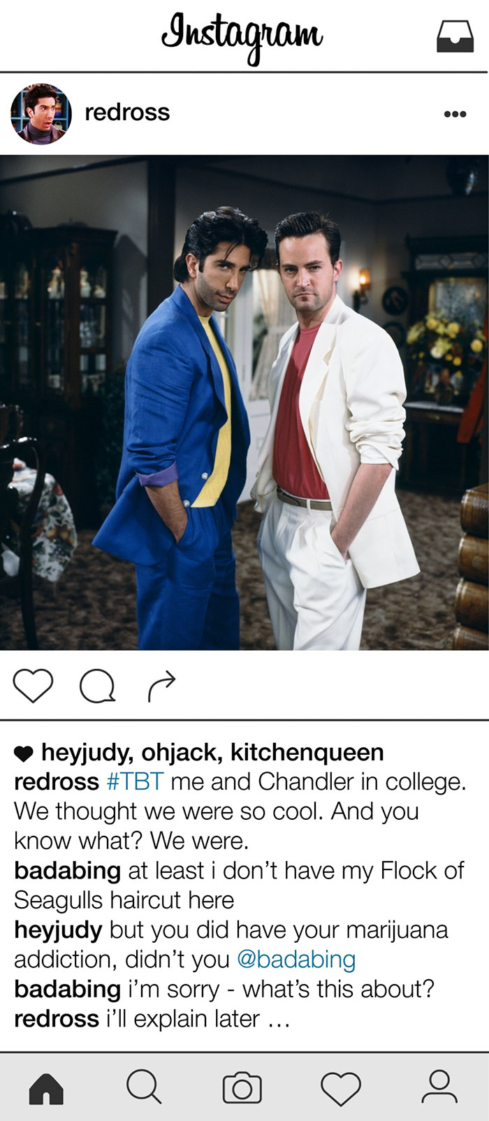 What If Ross Geller From Friends Had Instagram What If Ross Geller From Friends Had Instagram