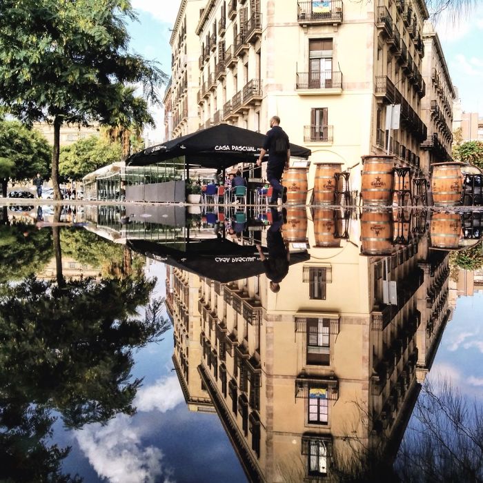 The Parallel Worlds Of Puddles In Spain
