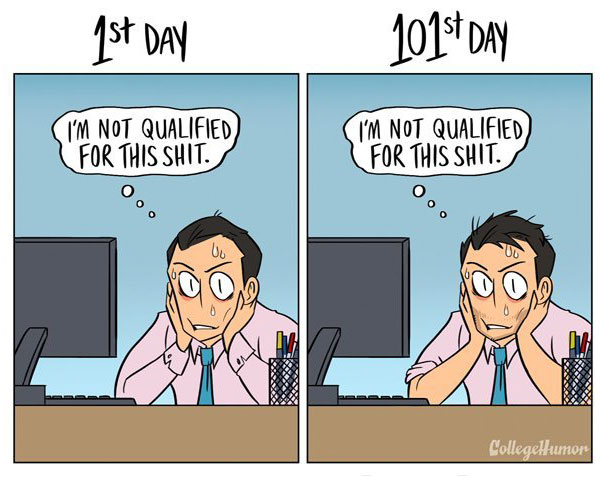How Your Job Changes Over Time (1st Day Vs 101st Day) How Your Job Changes Over Time (1st Day Vs 101st Day)