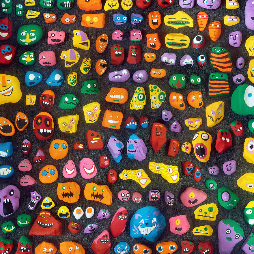 My Kids And I Spent A Year Painting Over 1,000 Rocks And Hid Them For People To Spot And Photograph My Kids And I Spent A Year Painting Over 1,000 Rocks And Hid Them For People To Spot And Photograph