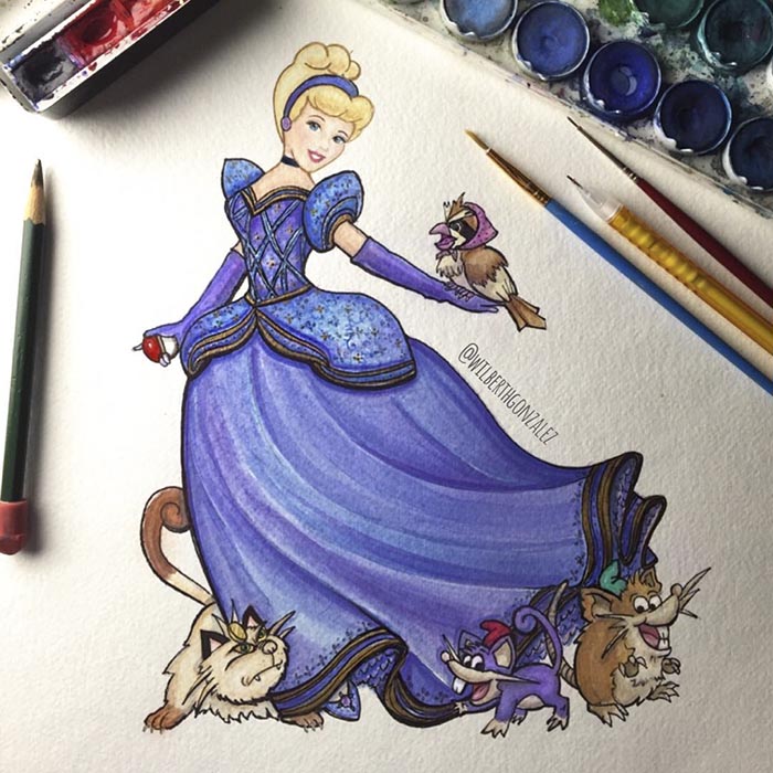 Artist Turns Disney Princess Sidekicks Into Pokemon Artist Turns Disney Princess Sidekicks Into Pokemon