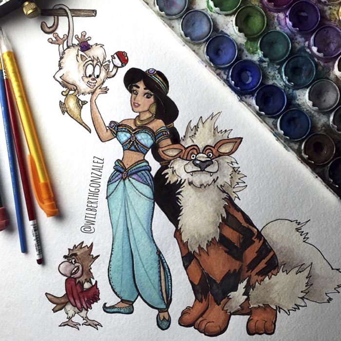 Artist Turns Disney Princess Sidekicks Into Pokemon Artist Turns Disney Princess Sidekicks Into Pokemon