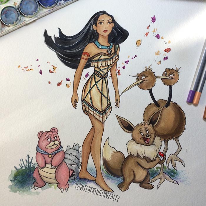 Artist Turns Disney Princess Sidekicks Into Pokemon Artist Turns Disney Princess Sidekicks Into Pokemon