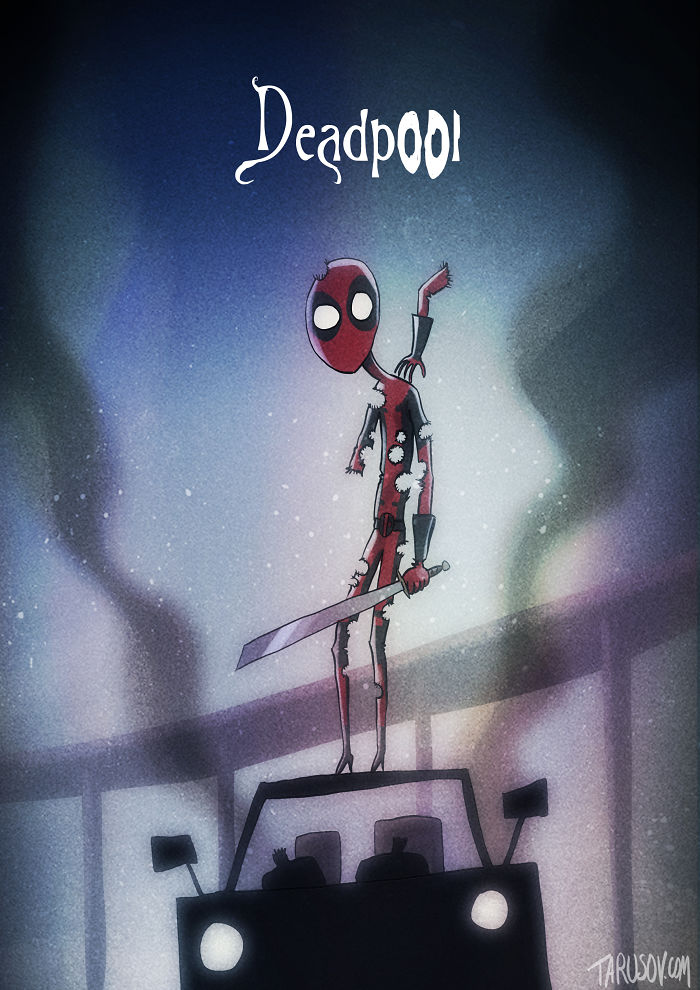 If Tim Burton Illustrated Superheroes If Tim Burton Illustrated Superheroes