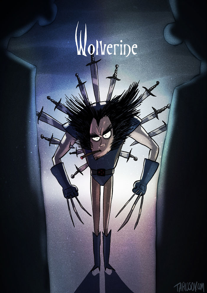 If Tim Burton Illustrated Superheroes If Tim Burton Illustrated Superheroes