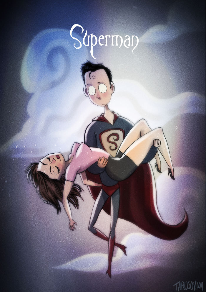 If Tim Burton Illustrated Superheroes If Tim Burton Illustrated Superheroes
