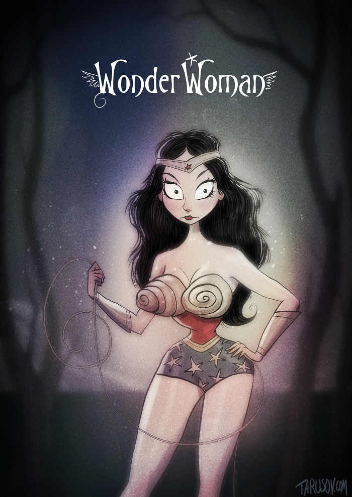 If Tim Burton Illustrated Superheroes If Tim Burton Illustrated Superheroes