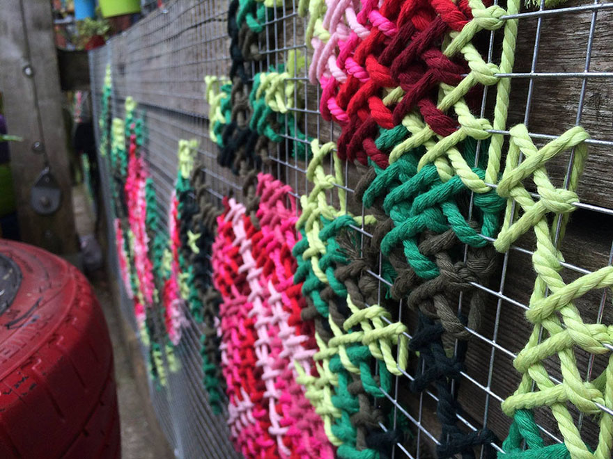 Cross-Stitch Street Art In Spain by Raquel Rodrigo