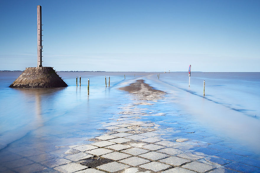 This Road In France Disappears Underwater Twice A Day