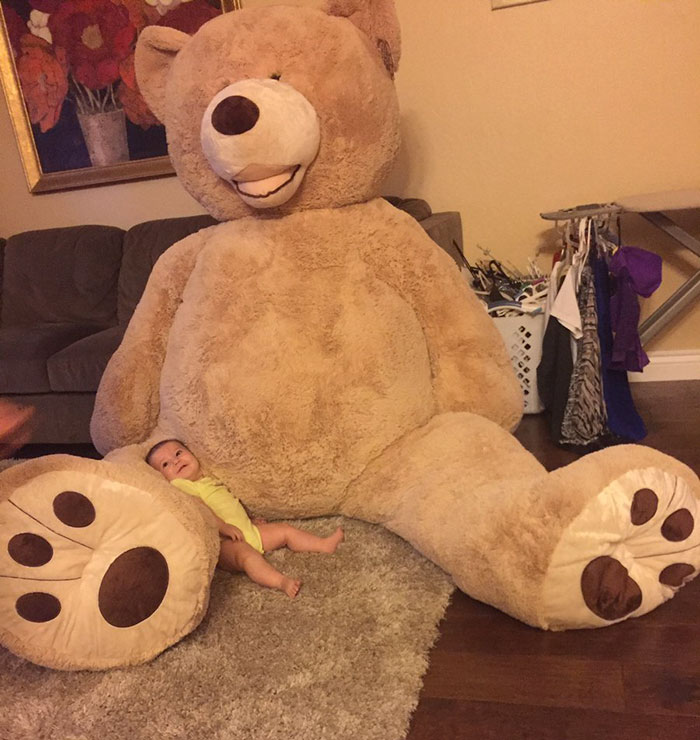 Grandpa Gets Granddaughter Ridiculously Huge Teddy Bear, And The Internet Just Cannot Bear It Grandpa Gets Granddaughter Ridiculously Huge Teddy Bear, And The Internet Just Cannot Bear It