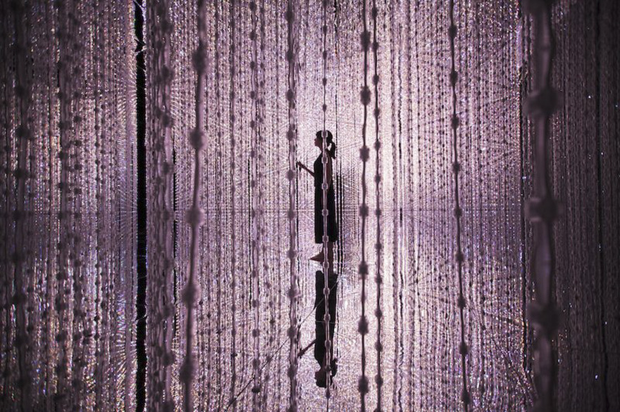 Our Installation Reacts To The Moves Of Its Viewers When They Walk In Water