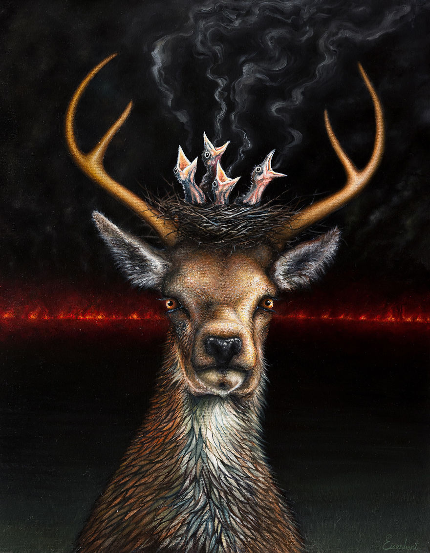 I Create New Mythologies In My Oil Paintings