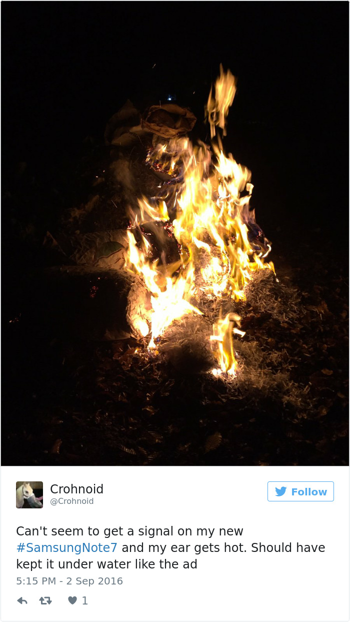 66 Of The Funniest Reactions To The Exploding Samsung Note 7 66 Of The Funniest Reactions To The Exploding Samsung Note 7