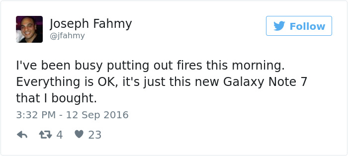 66 Of The Funniest Reactions To The Exploding Samsung Note 7 66 Of The Funniest Reactions To The Exploding Samsung Note 7