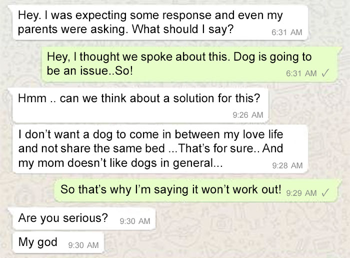 Woman Turns Down Arranged Marriage After Man Asks To Give Up Her Dog Woman Turns Down Arranged Marriage After Man Asks To Give Up Her Dog