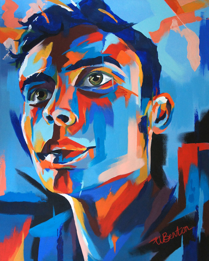 I Layer Up Colors Without Much Planning To Create These Vibrant Portraits Of Animals And People