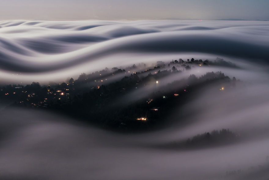Stunning Long-exposure Shot Of Marin County Covered With Fog Lit By A Full Moon Stunning Long-exposure Shot Of Marin County Covered With Fog Lit By A Full Moon