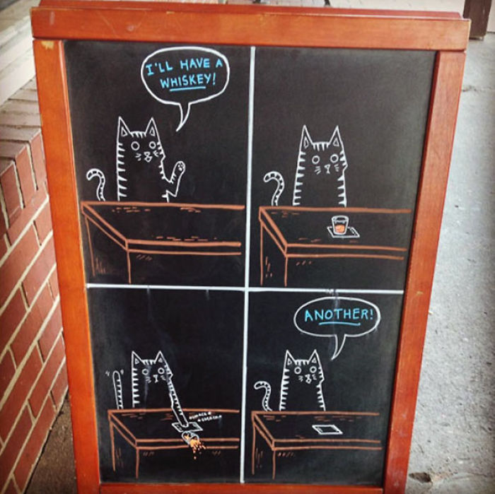 Woman Helped Friend’s Bar By Drawing Chalk Signs, The Result Was So Good It Increased The Sales Woman Helped Friend’s Bar By Drawing Chalk Signs, The Result Was So Good It Increased The Sales