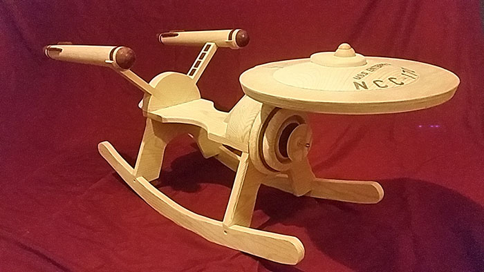 Wooden Star Trek USS Enterprise Rocker For Your Little Sci-Fi Fan Wooden Star Trek USS Enterprise Rocker For Your Little Sci-Fi Fan