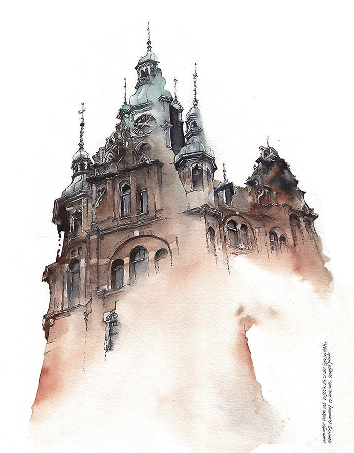 Korean Artist Watercolors Cities She Visits Korean Artist Watercolors Cities She Visits