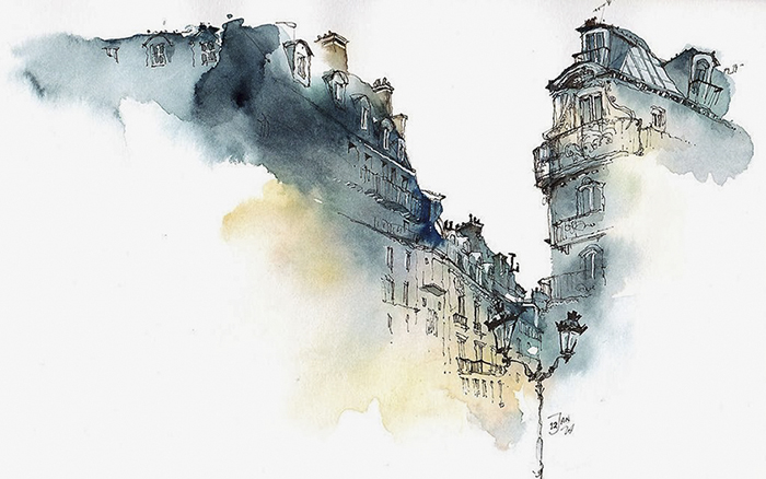 Korean Artist Watercolors Cities She Visits Korean Artist Watercolors Cities She Visits