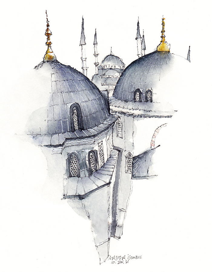 Korean Artist Watercolors Cities She Visits Korean Artist Watercolors Cities She Visits