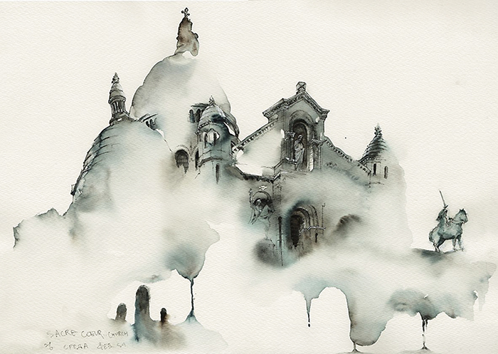 Korean Artist Watercolors Cities She Visits Korean Artist Watercolors Cities She Visits