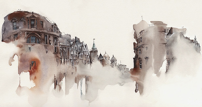 Korean Artist Watercolors Cities She Visits Korean Artist Watercolors Cities She Visits