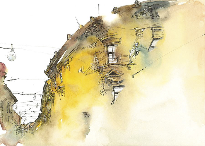 Korean Artist Watercolors Cities She Visits Korean Artist Watercolors Cities She Visits