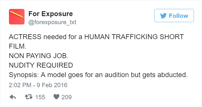 97 People Who Think They Can Pay Artists In “Exposure” 97 People Who Think They Can Pay Artists In “Exposure”