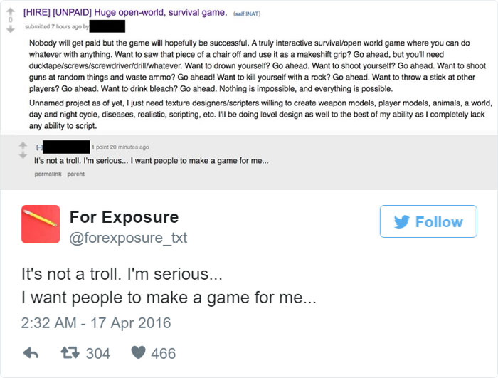 97 People Who Think They Can Pay Artists In “Exposure” 97 People Who Think They Can Pay Artists In “Exposure”