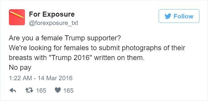 97 People Who Think They Can Pay Artists In “Exposure” 97 People Who Think They Can Pay Artists In “Exposure”