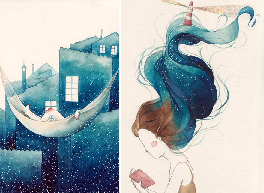 My Case Has 11 Different Watercolor Blues My Case Has 11 Different Watercolor Blues