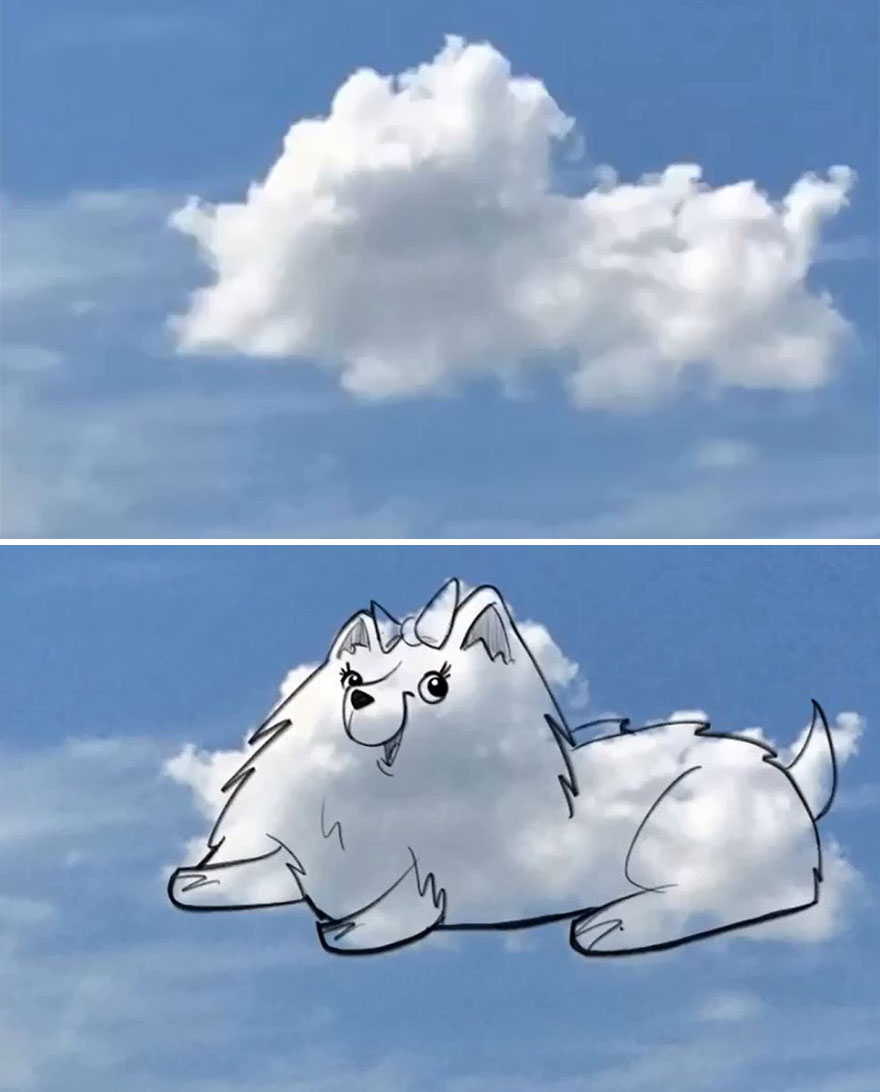 I Use Clouds To Perform Shape Studies As Daily Warmups For My Illustrations &#038; Character Designs
