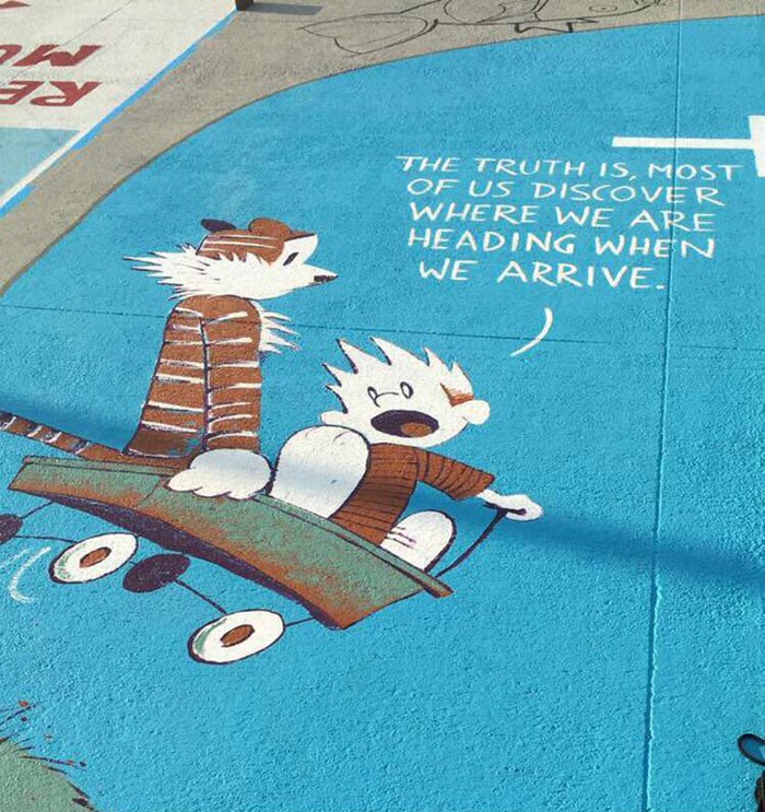 High School Seniors Paint Their Parking Spots And Their Art Goes Viral On Twitter