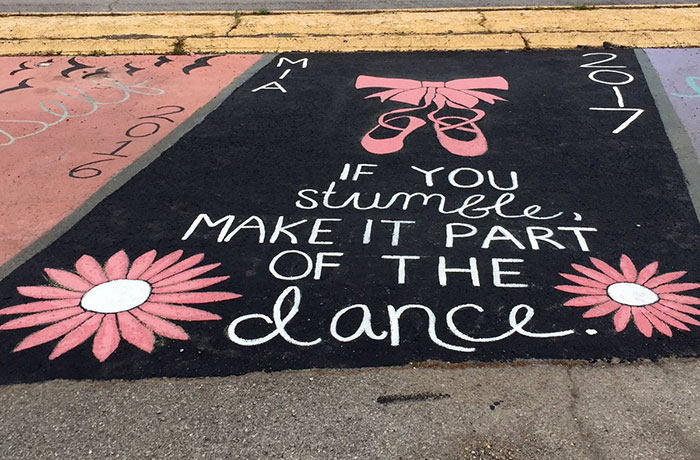 High School Seniors Paint Their Parking Spots And Their Art Goes Viral On Twitter