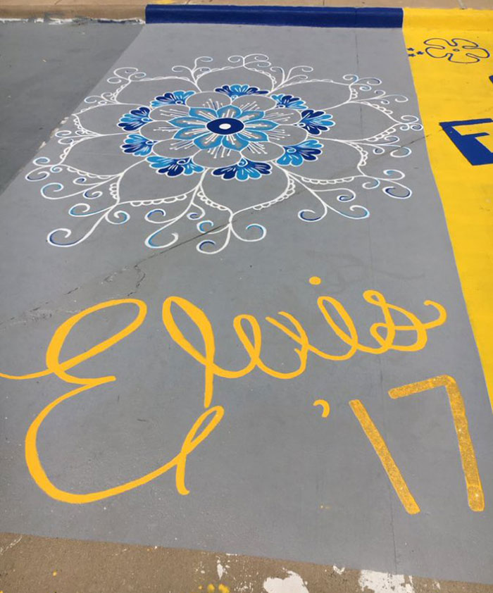 High School Seniors Paint Their Parking Spots And Their Art Goes Viral On Twitter