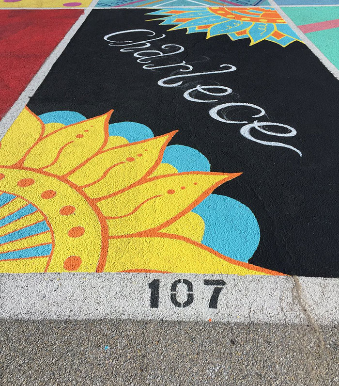 High School Seniors Paint Their Parking Spots And Their Art Goes Viral On Twitter