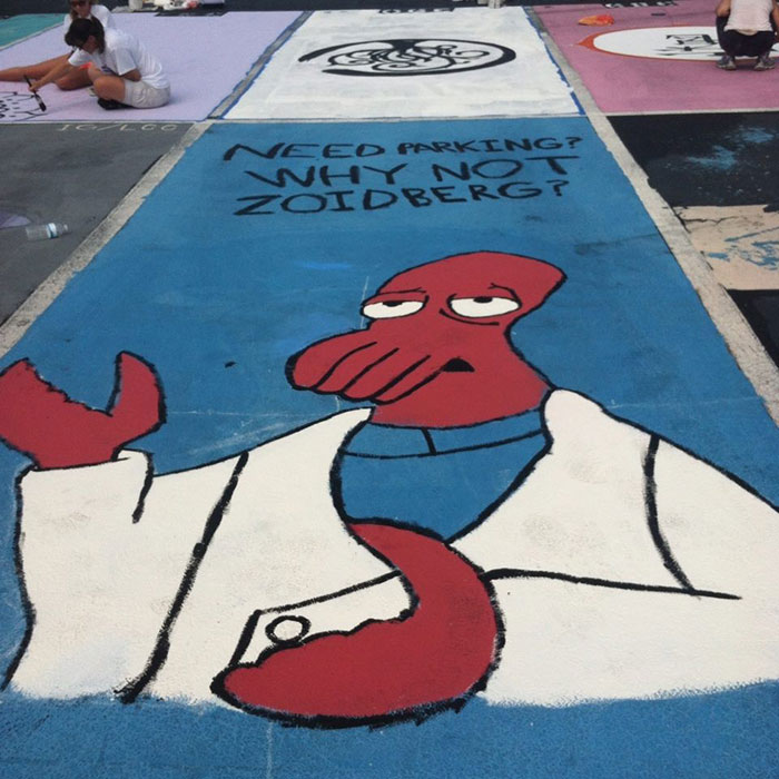 High School Seniors Paint Their Parking Spots And Their Art Goes Viral On Twitter
