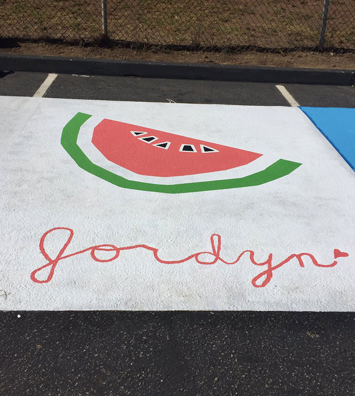 High School Seniors Paint Their Parking Spots And Their Art Goes Viral On Twitter
