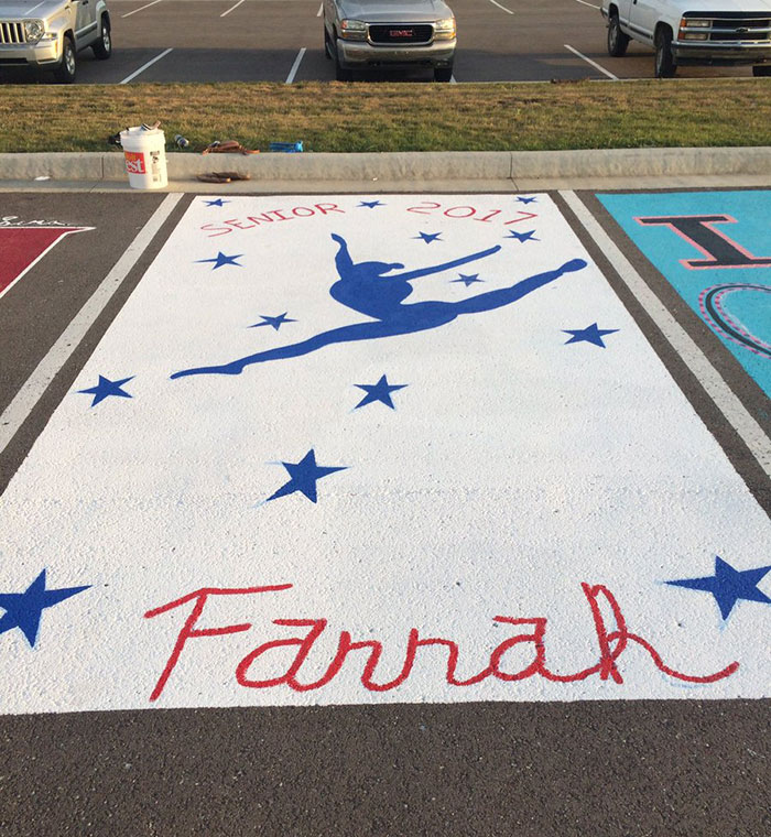 High School Seniors Paint Their Parking Spots And Their Art Goes Viral On Twitter