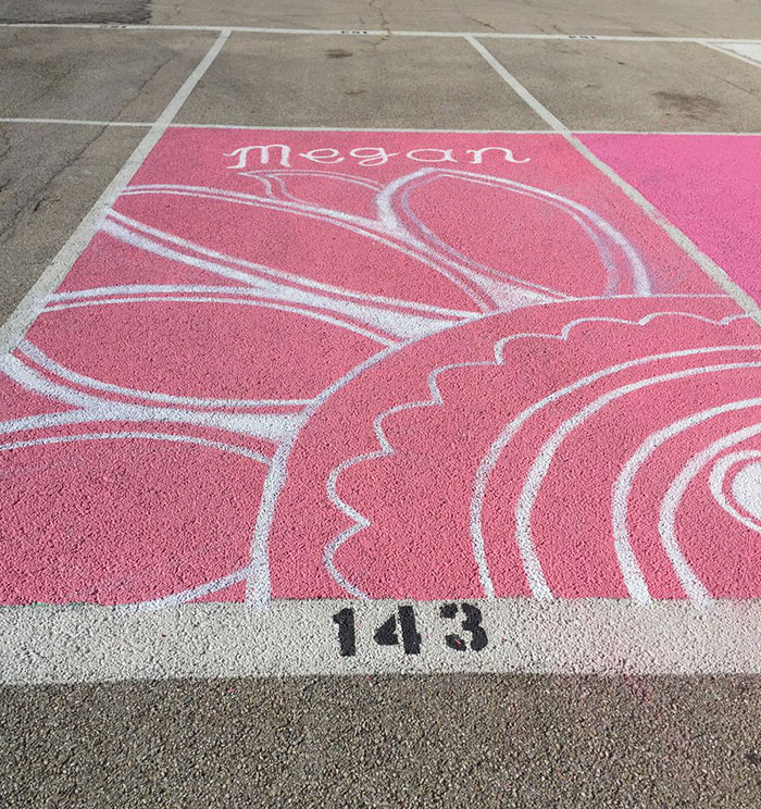High School Seniors Paint Their Parking Spots And Their Art Goes Viral On Twitter
