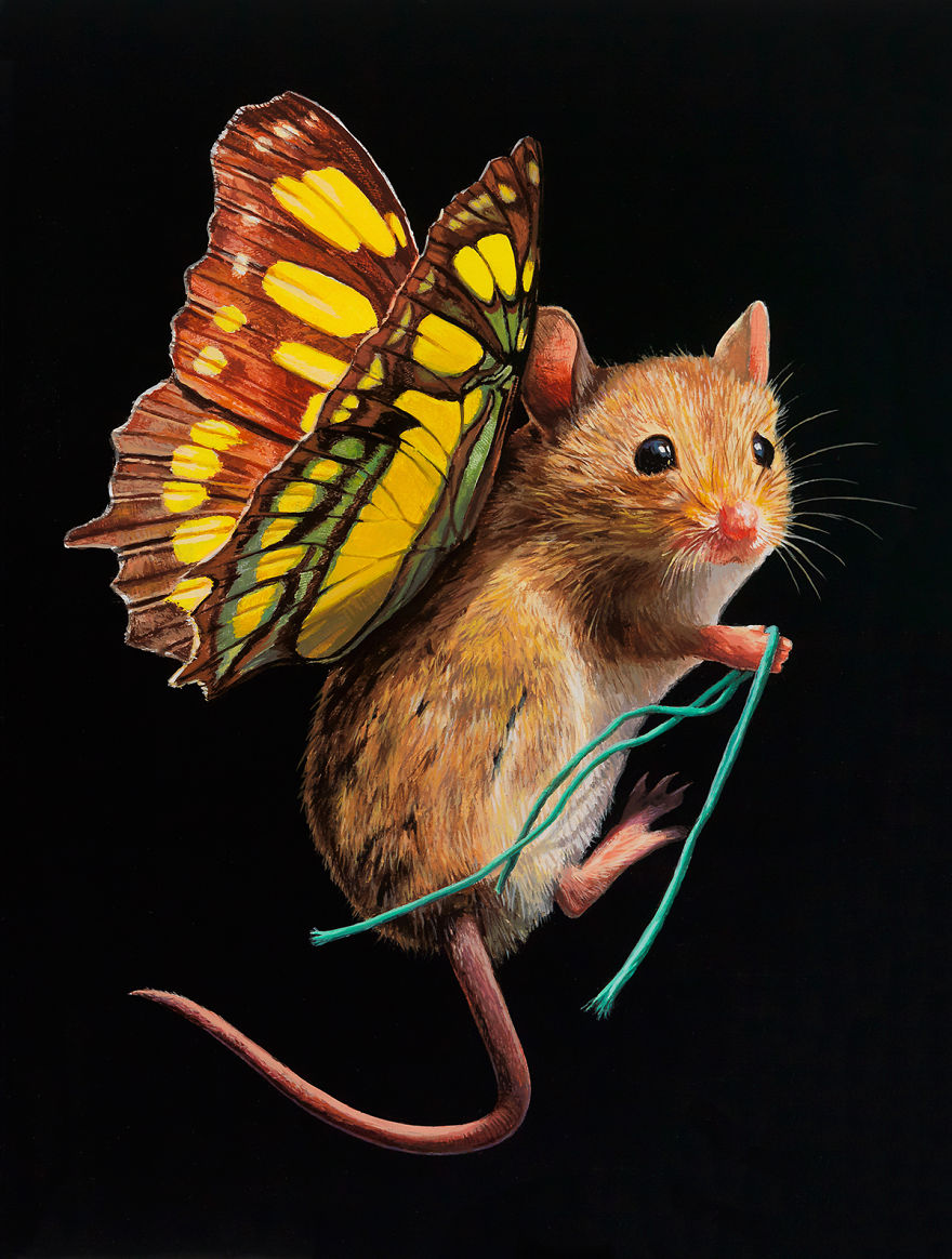 I Painted A New Species I Wish Existed &#8211; Meet The Mouserflies