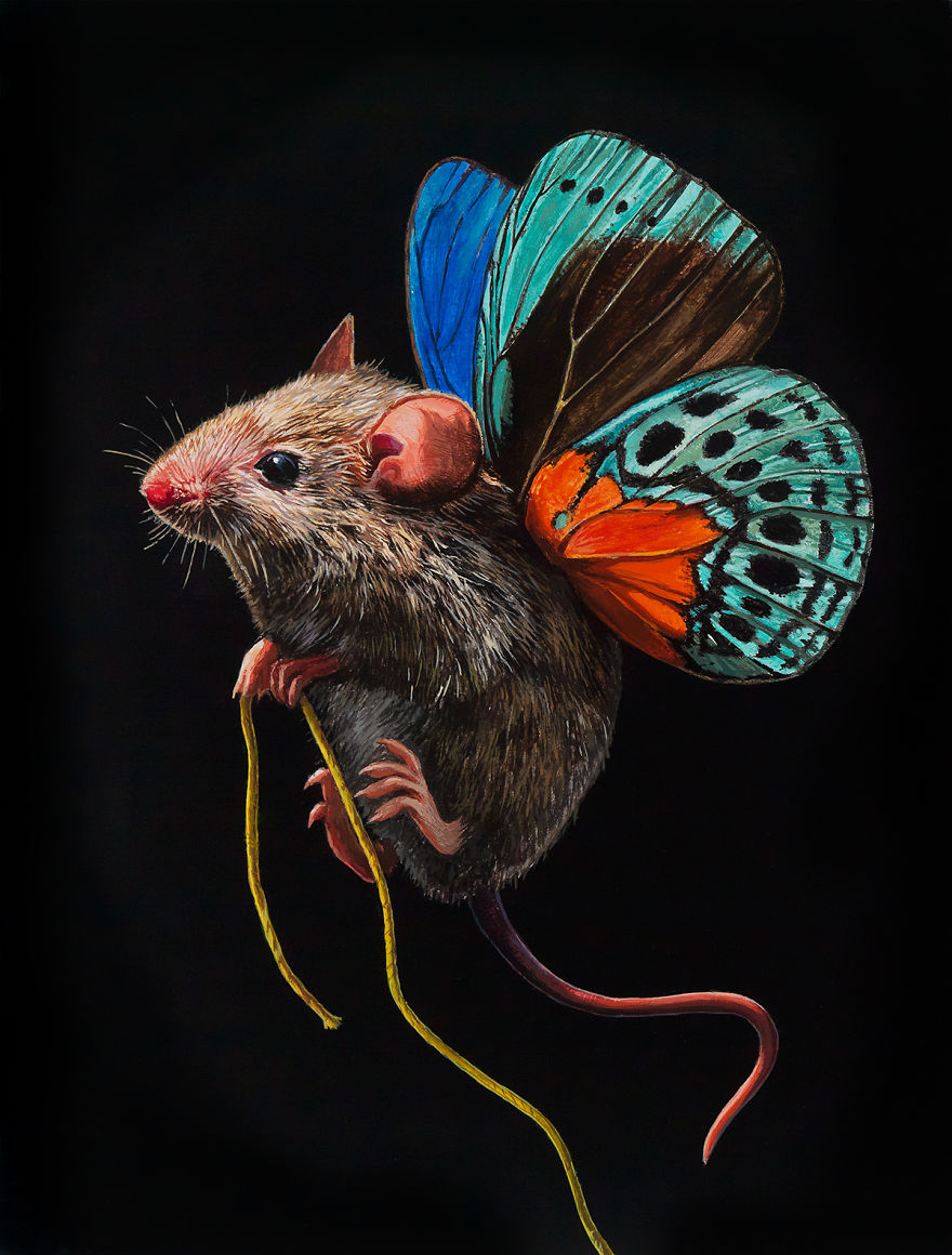 I Painted A New Species I Wish Existed &#8211; Meet The Mouserflies
