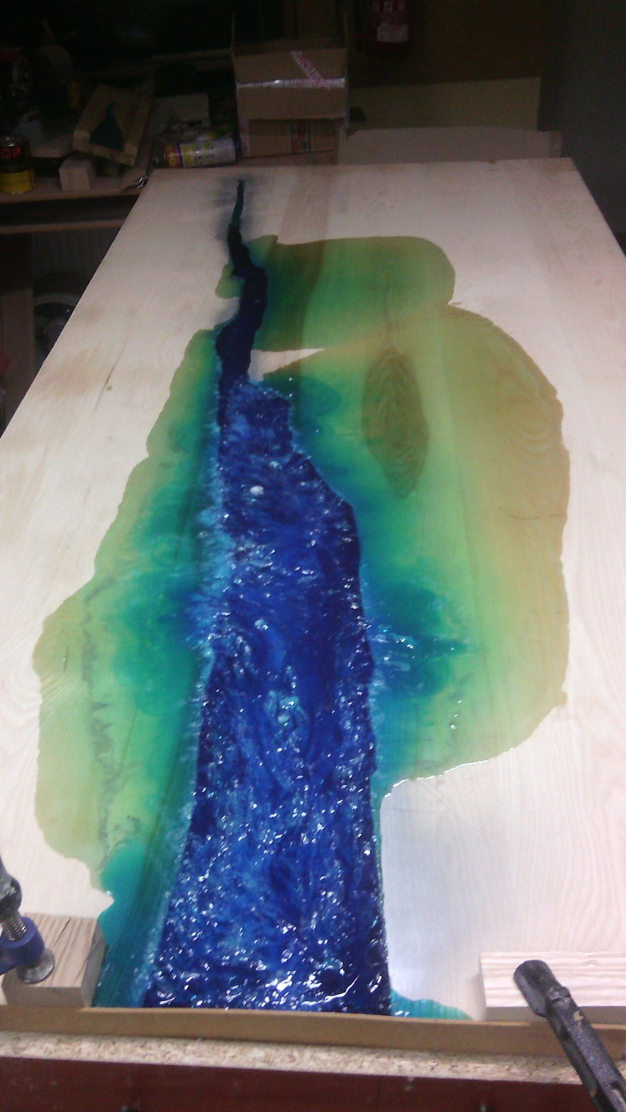 I Made A Wooden Table That Lights Up When Someone Enters A Room