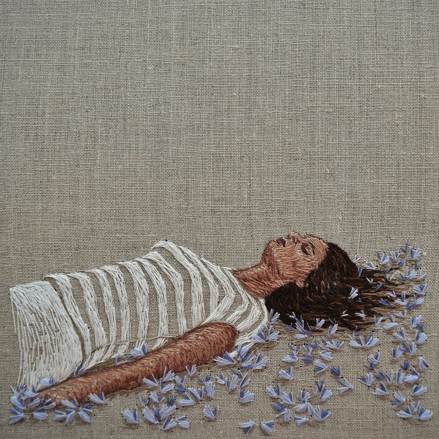 Embroidered &#8216;Psychological Landscapes&#8217; That Tell Stories In Thread