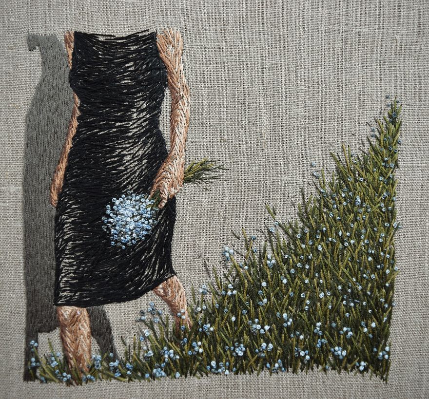 Embroidered &#8216;Psychological Landscapes&#8217; That Tell Stories In Thread